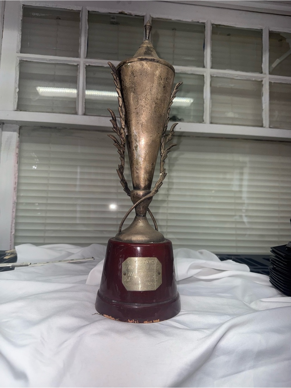 Antique silver plate trophy